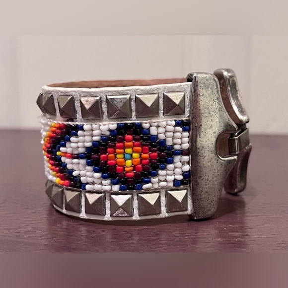 STREETS AHEAD Leather bracelets ๐ TOTAL OF 3 - REPTILE - LEOPARD - BEADED - Picture 11 of 12